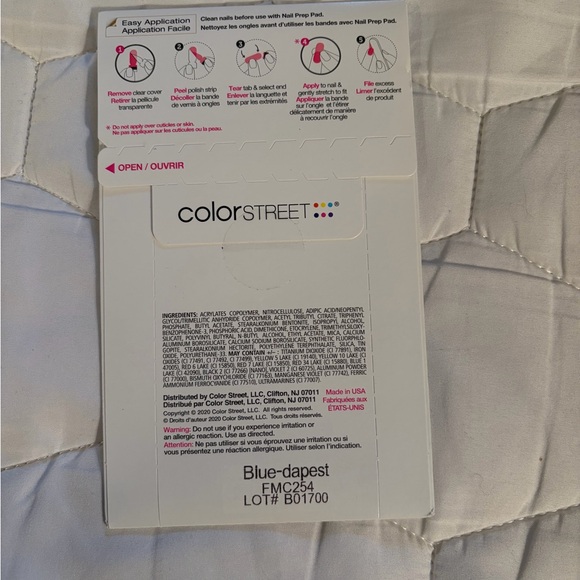 Color Street Vibrant Blue Nail Strips - Picture 2 of 2